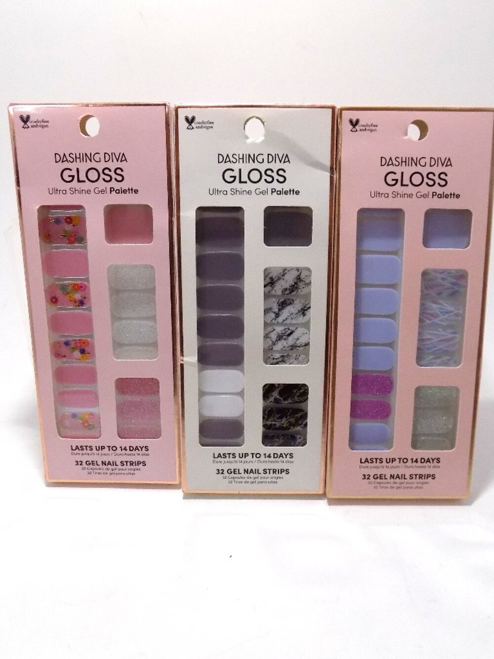 Bundle of Dashing Diva Gloss Gel Palette- 5 Packs of 32 Gel Nail Strips- New - Picture 2 of 8